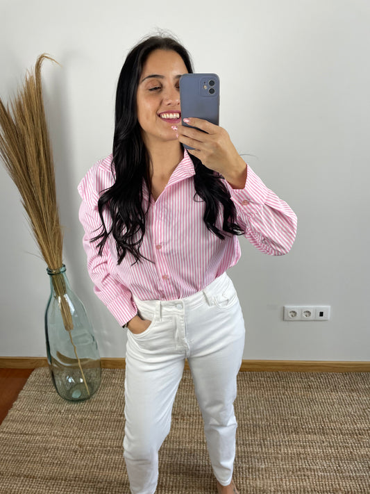 Camisa Rosa riscas